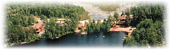 Bird's eye view of Bark Lake Leadership Centre