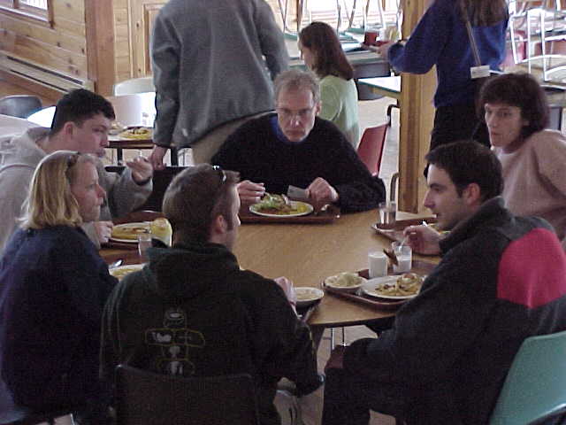 CEEPS attendees networking over dinner