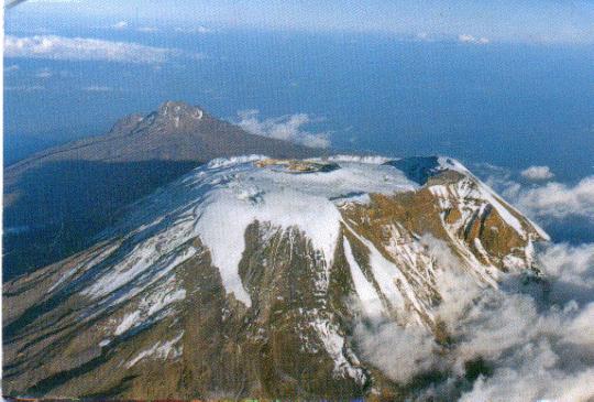 Kilimanjaro with Mount Meru in the background