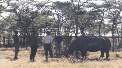 Morani in his compound with some of us