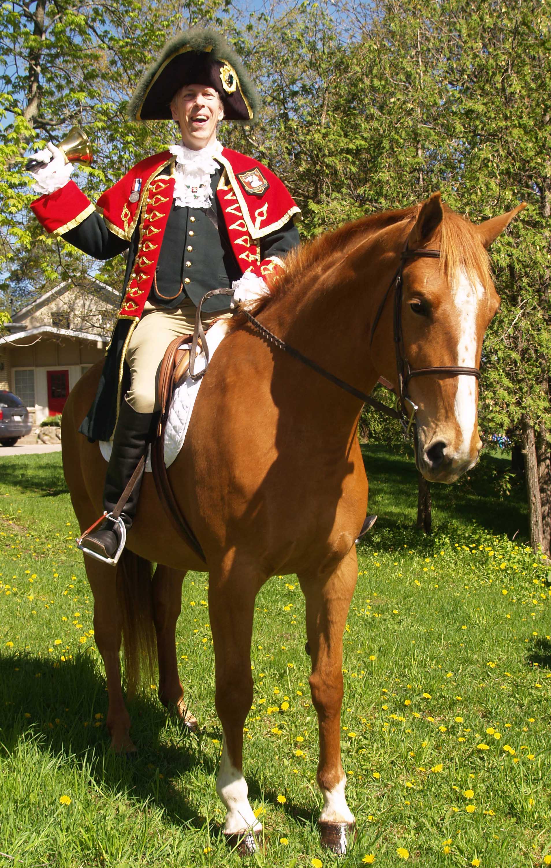 Crier on horseback