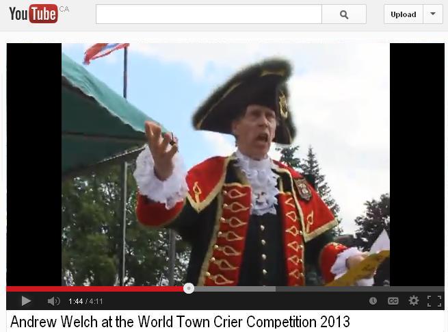town crier video